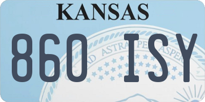 KS license plate 860ISY
