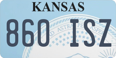 KS license plate 860ISZ