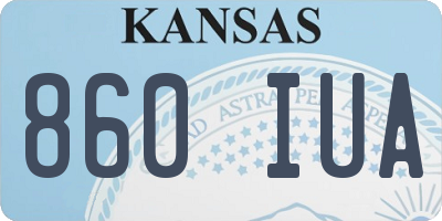 KS license plate 860IUA