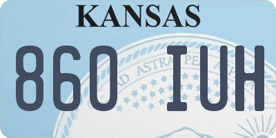KS license plate 860IUH