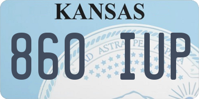 KS license plate 860IUP