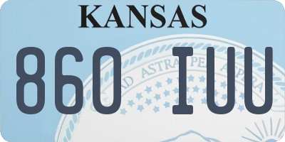 KS license plate 860IUU