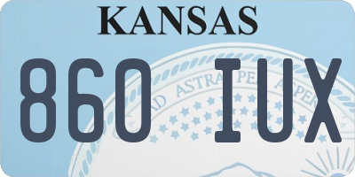 KS license plate 860IUX