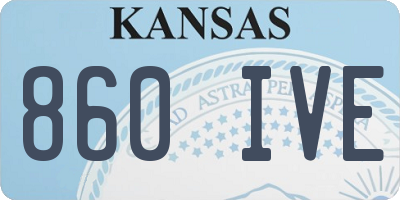 KS license plate 860IVE
