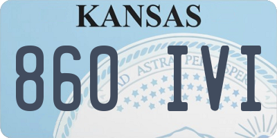 KS license plate 860IVI