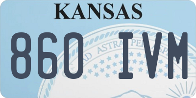KS license plate 860IVM