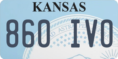 KS license plate 860IVO