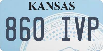 KS license plate 860IVP
