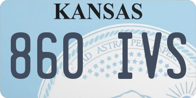 KS license plate 860IVS