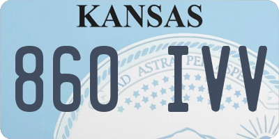 KS license plate 860IVV