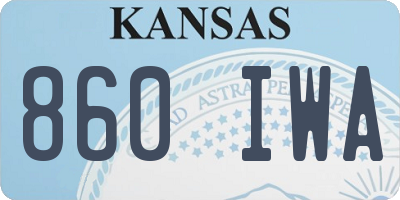 KS license plate 860IWA