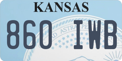 KS license plate 860IWB