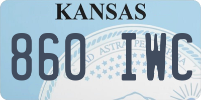 KS license plate 860IWC