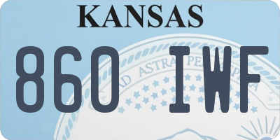 KS license plate 860IWF