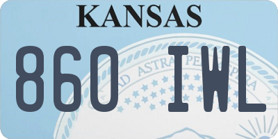 KS license plate 860IWL