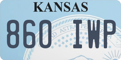 KS license plate 860IWP