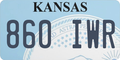 KS license plate 860IWR
