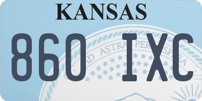 KS license plate 860IXC