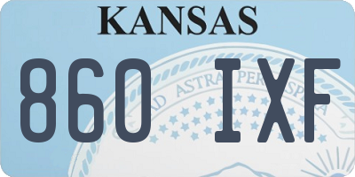 KS license plate 860IXF