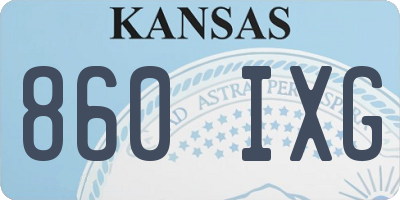 KS license plate 860IXG