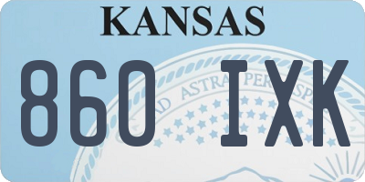 KS license plate 860IXK