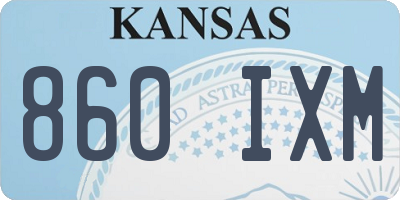 KS license plate 860IXM