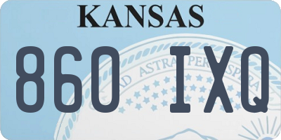 KS license plate 860IXQ