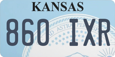 KS license plate 860IXR