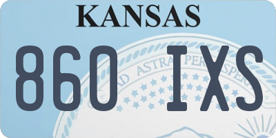 KS license plate 860IXS