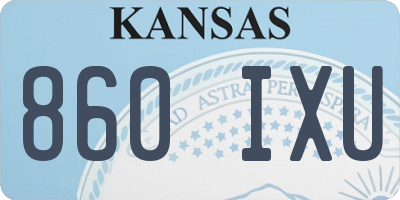 KS license plate 860IXU