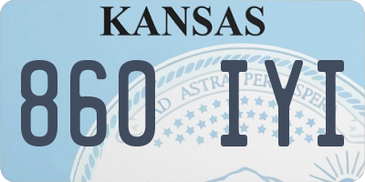 KS license plate 860IYI