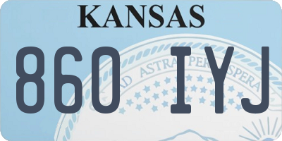 KS license plate 860IYJ