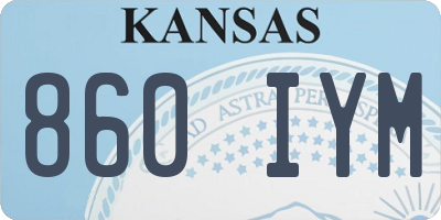 KS license plate 860IYM