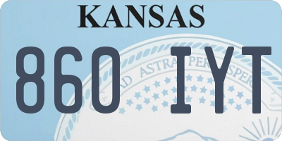 KS license plate 860IYT