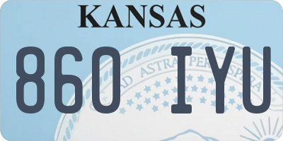 KS license plate 860IYU
