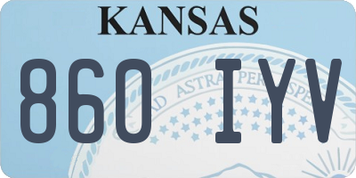 KS license plate 860IYV