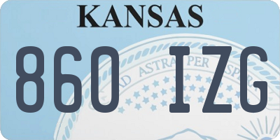 KS license plate 860IZG