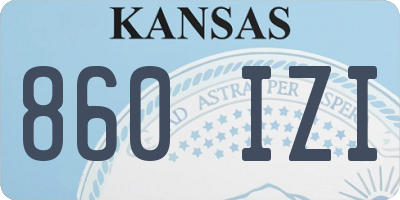 KS license plate 860IZI