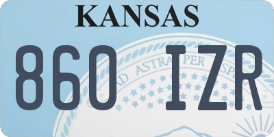 KS license plate 860IZR