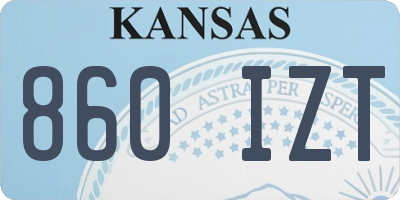 KS license plate 860IZT