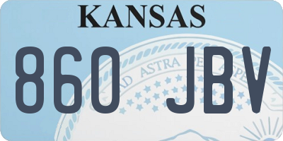 KS license plate 860JBV