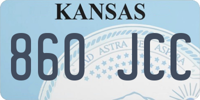 KS license plate 860JCC