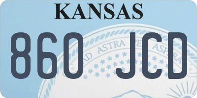 KS license plate 860JCD