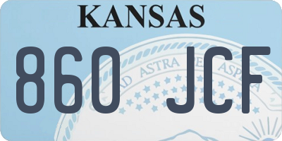 KS license plate 860JCF
