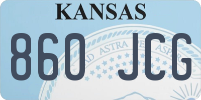 KS license plate 860JCG