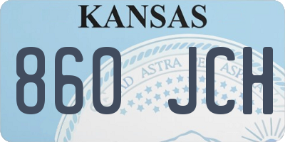KS license plate 860JCH