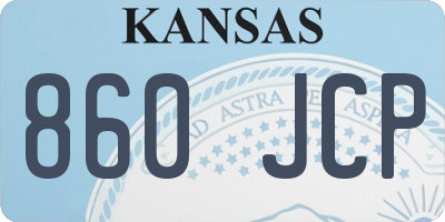 KS license plate 860JCP