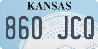 KS license plate 860JCQ