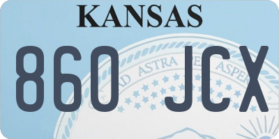 KS license plate 860JCX