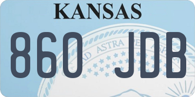 KS license plate 860JDB